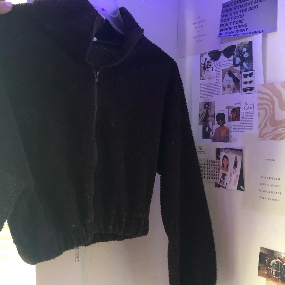 brown teddy jacket